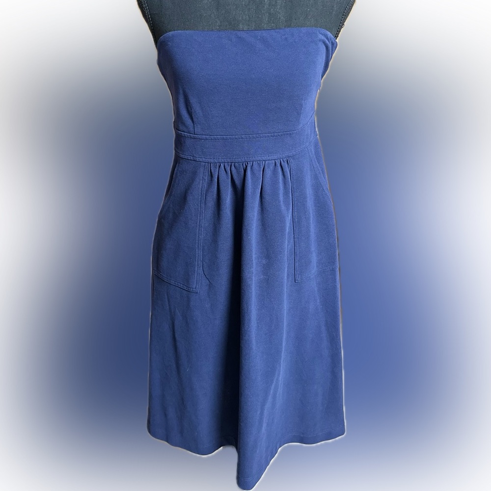 J Crew - Strapless Navy Blue Mini Dresd